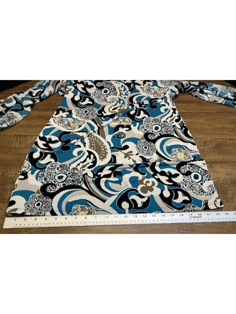 Style & Co. Shift Short Dress Women's Medium Multicolor Round Neck Hippie Retro - Picture 9 of 12